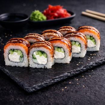 Ролл дабл фиш - Доставка суши, роллов, пиццы в Новосибирске